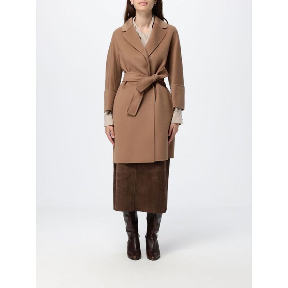 'S Max Mara Women 'S Max Mara Knee-Length Robe Coat In Pure Virgin Wool